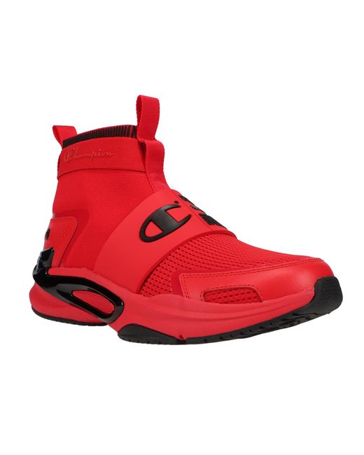 champion shoes black and red