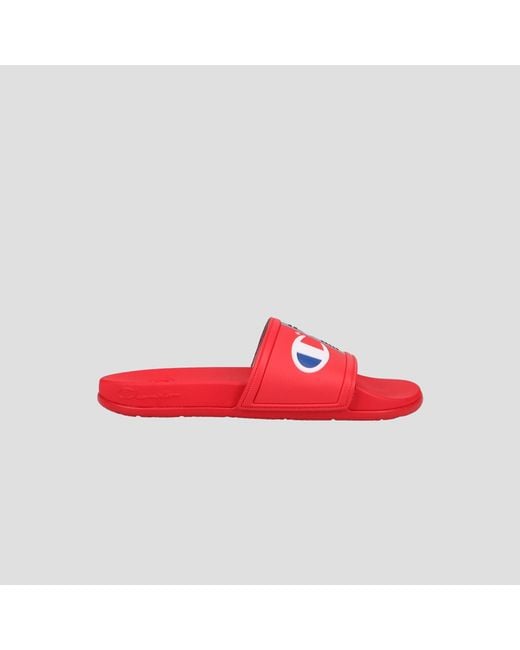 Champion Red Ipo Squish Slide for men