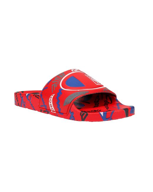 champion slides men red