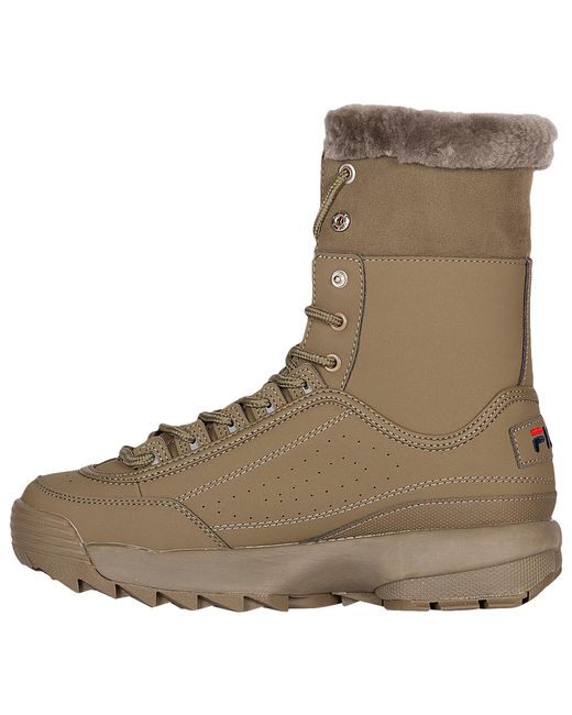 Fila Suede Disruptor Shearling Boots Sneaker Boots in Olive (Green) - Save 21% - Lyst