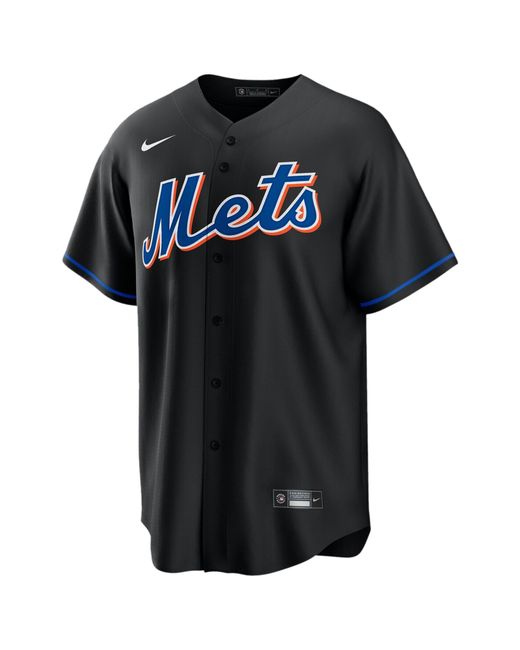 Nike Synthetic New York Mets Mets Replica Team Jersey in Black/Black