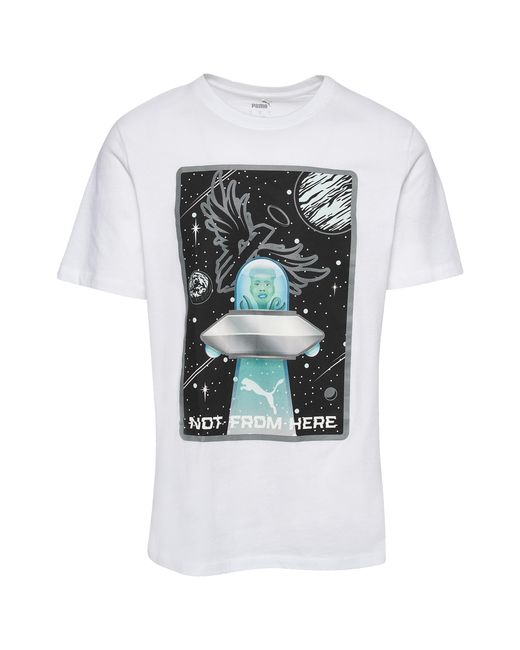 PUMA Cotton Melo Ufo T-shirt in White for Men | Lyst