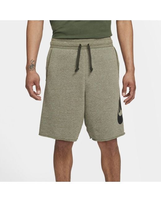 nike alumni shorts green