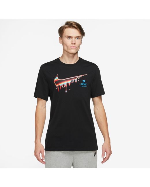 Nike Cotton Heatwave Hbr Tshirt in Black/White (Black) for Men Lyst