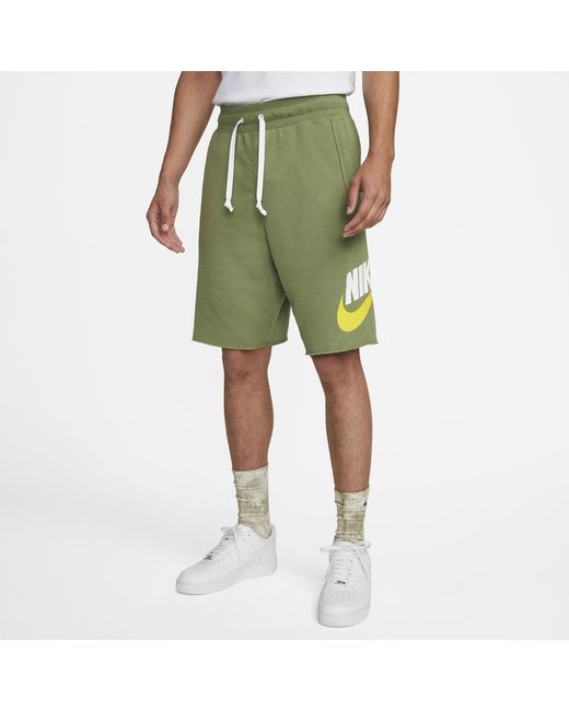 Nike Cotton Spe Ft Alumni Shorts in Green for Men | Lyst