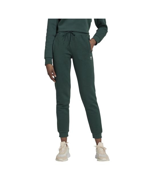 adidas Cotton Track Pants in Green Lyst