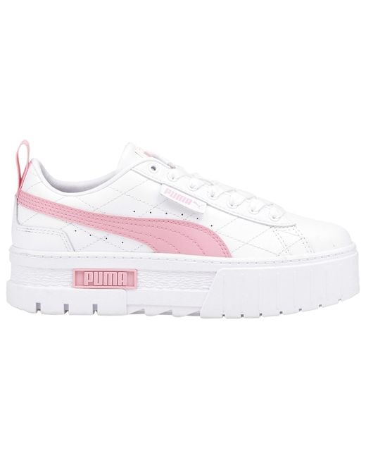 PUMA Leather Baby Phat X Mayze - Basketball Shoes in White/Pink (Pink ...