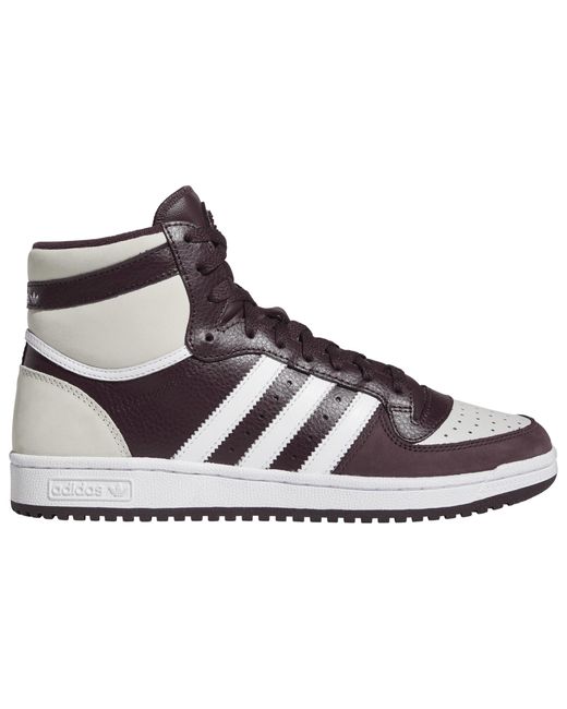 adidas Top Ten - Basketball Shoes in Maroon/Grey (Brown) for Men | Lyst
