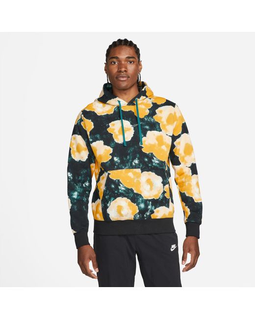 Nike Cotton Nsw Club Bb Floral Po Hoodie for Men | Lyst