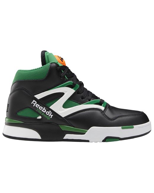 Reebok Lace Pump Omni Basketball Shoes in Black/Green (Green) for Men