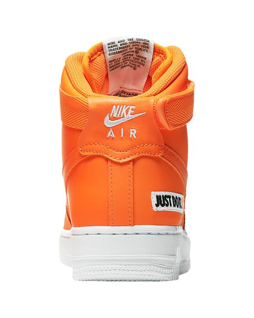 Nike Leather Air Force 1 High Just Do It Pack Orange for Men | Lyst