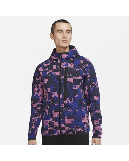 Nike Tech Fleece Full-zip Hoodie in Purple/Black (Purple) for Men | Lyst