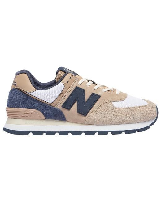 New Balance Suede 574 Rugged in Blue for Men | Lyst