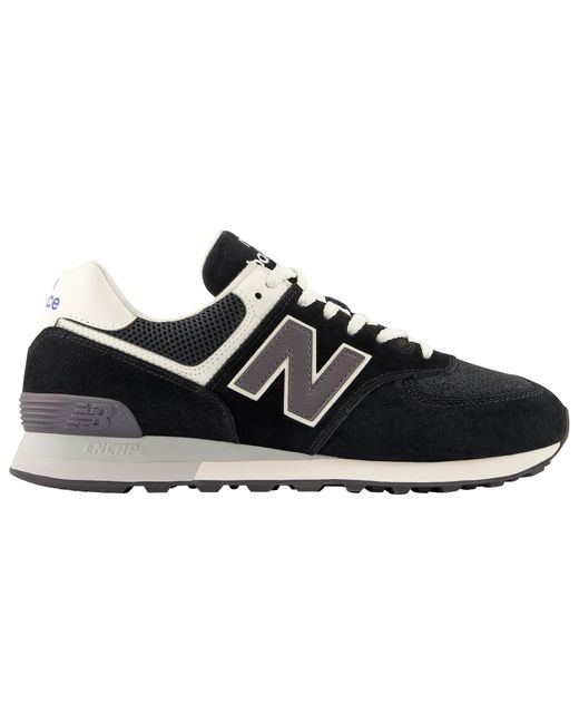New Balance Suede 574 Running Shoes in Black/White (Black) for Men Lyst