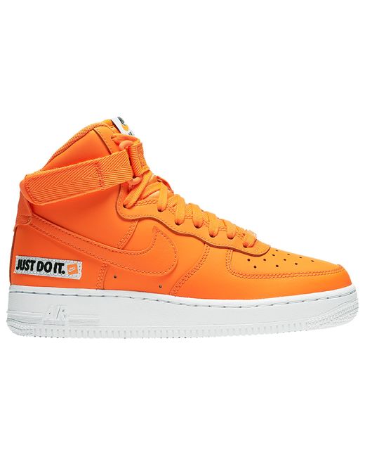 Nike Leather Air Force 1 High Just Do It Pack Orange for Men | Lyst