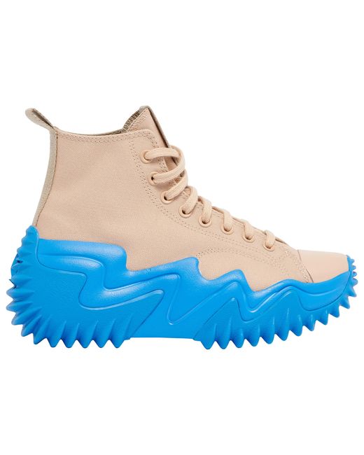 Converse Cotton Run Star Motion Basketball Shoes in Beige/Blue (Blue