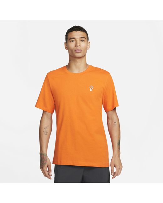 Nike Cotton Legacy T-shirt in Orange/Grey (Orange) for Men | Lyst