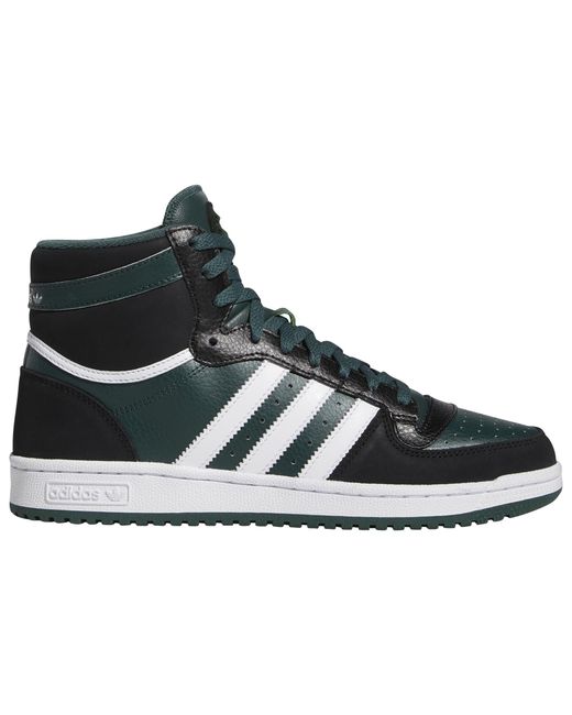 adidas Top Ten - Basketball Shoes in Black/White/Green (Black) for Men ...