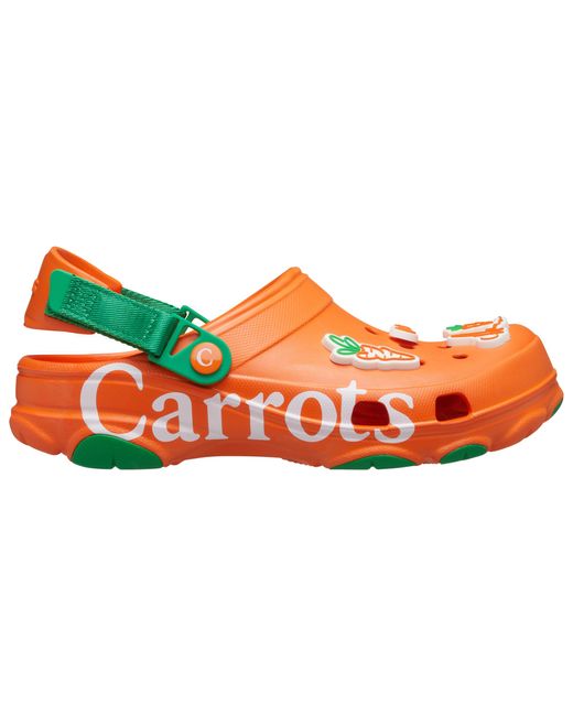 Crocs™ Synthetic Clog All Terrain X Carrots Shoes in Orange/Green