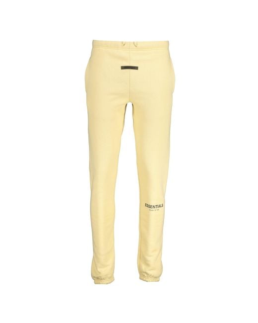 Essentials X Fog Sweatpants Cream in Yellow for Men | Lyst