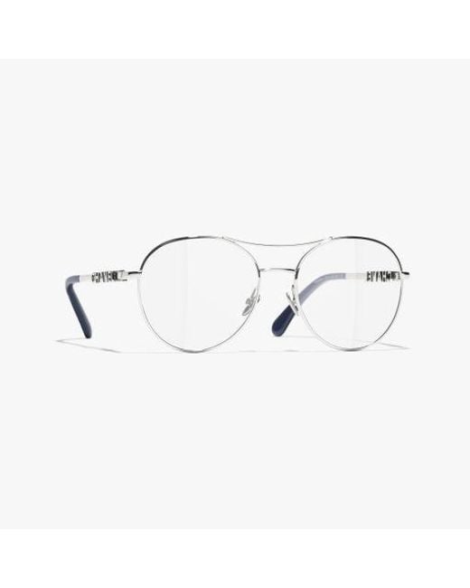 Chanel Metallic Pilot Eyeglasses