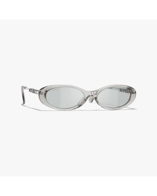 Chanel Metallic Oval Sunglasses