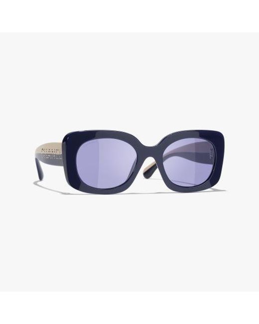 Chanel Blue Square Sunglasses