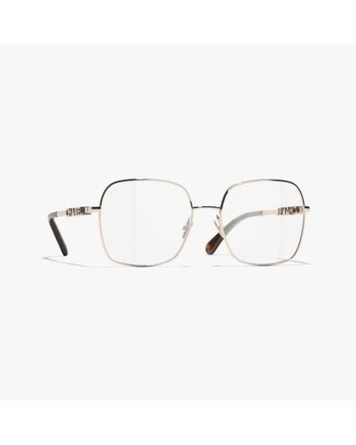Chanel Metallic Square Eyeglasses