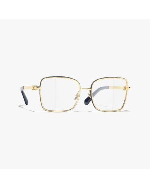 Chanel Metallic Square Eyeglasses