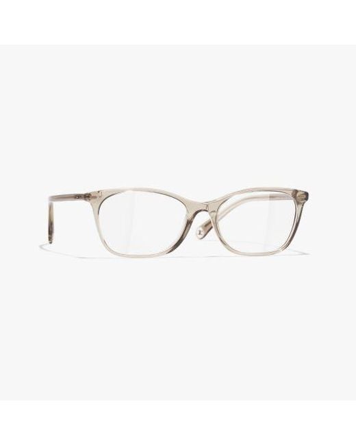 Chanel Gray Rectangle Eyeglasses