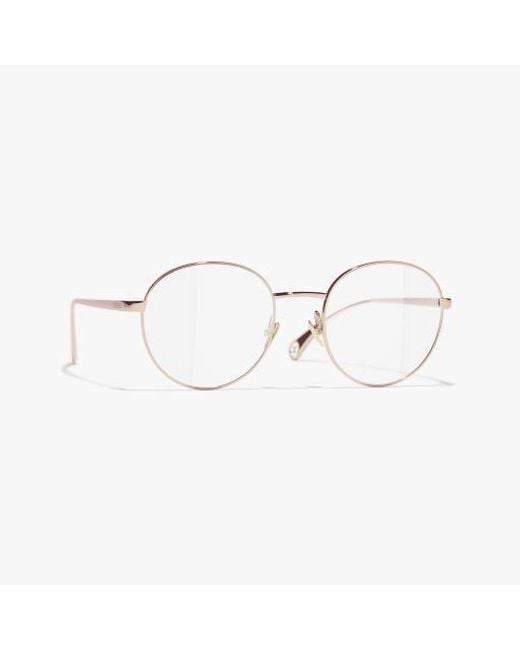 Chanel White Oval Eyeglasses