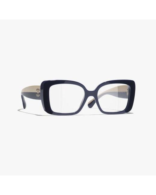 Chanel Blue Square Eyeglasses