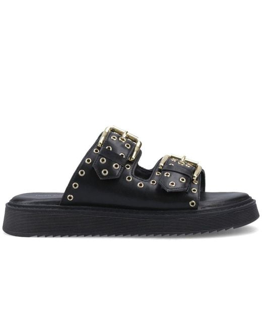 Hush Puppies Black Christine Mules