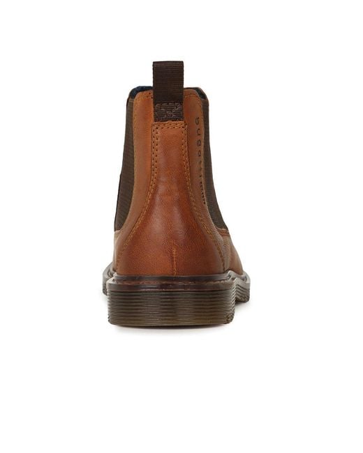 Bugatti Brown Carbon Chelsea Boots for men
