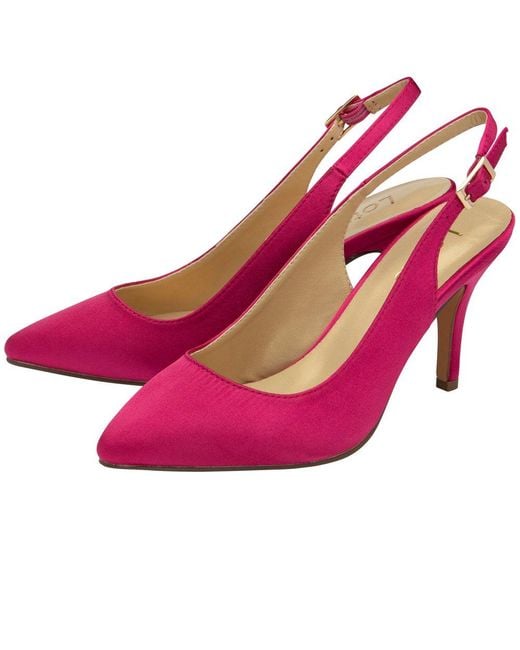 Lotus Pink Reeva Slingback Court Shoes Size: 3