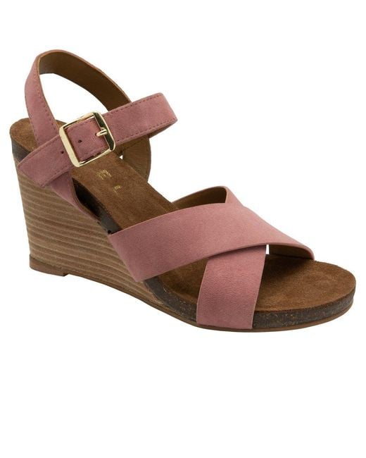 Ravel Brown Kelty Wedge Sandals