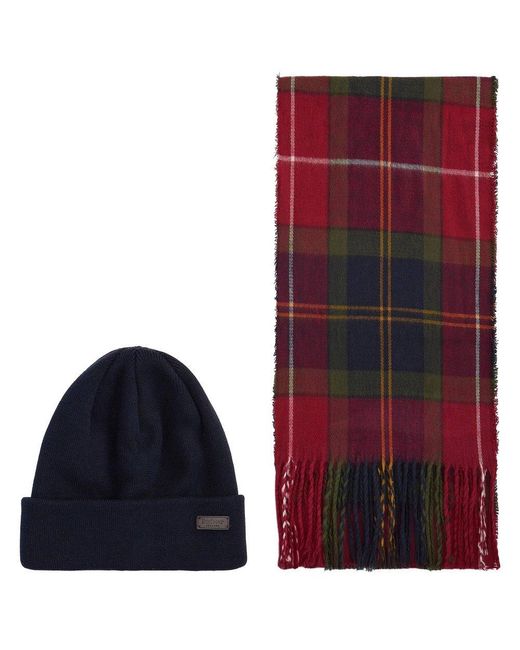 Barbour Black Swinton &Amp; Galingale Hat &Amp; Scarf Set