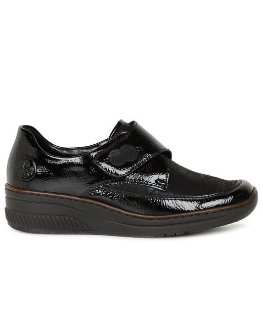 Rieker Black Leaves Shoes