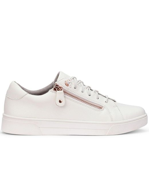 Hotter White Leonie Trainers
