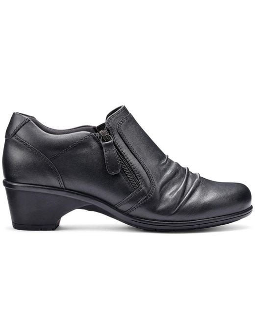 Hotter Black Sutton High Cut Court Shoes