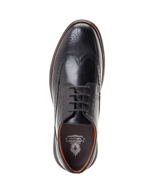 Base London Black Flight Brogues for men