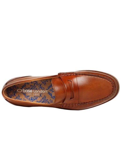 Base London Brown Garfield Penny Loafers for men