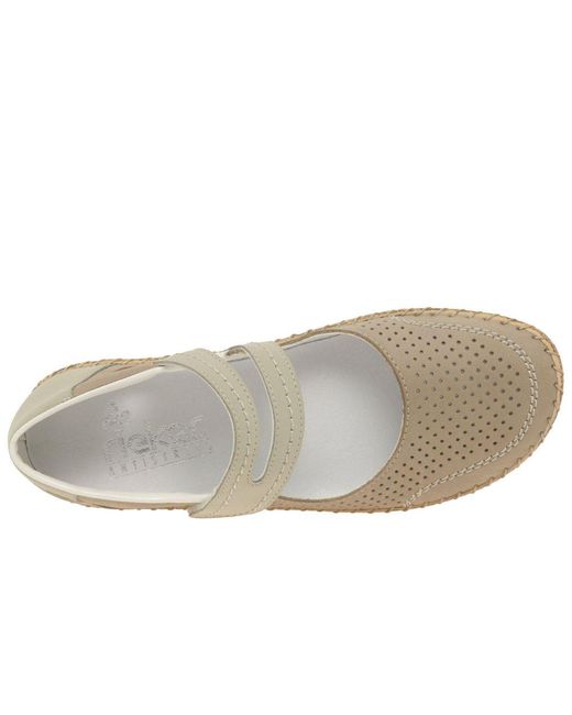 Rieker Gray Andrea Mary-Jane Shoes