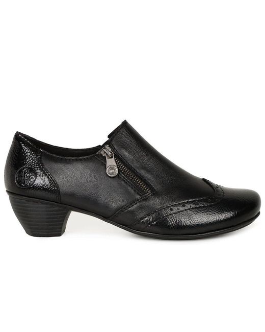 Rieker Black Treat High Cut Court Shoes