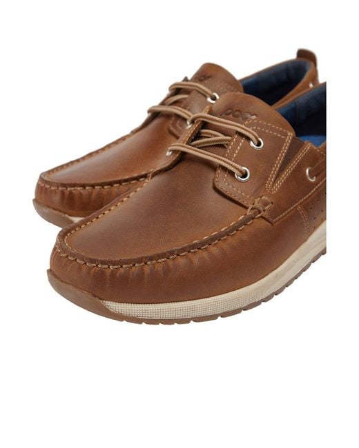 Pod Brown Riley Boat Shoes for men
