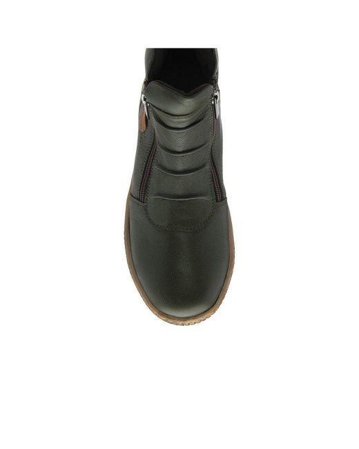 Lotus Green Atlanta Ankle Boots