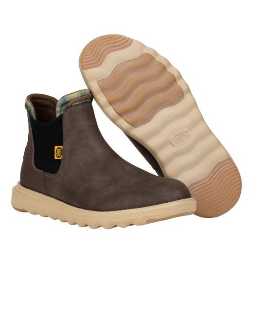 HeyDude Brown Branson Classic Boots for men