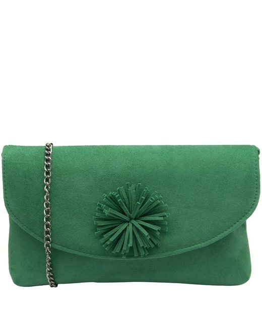 Lotus Green Rose Clutch Bag