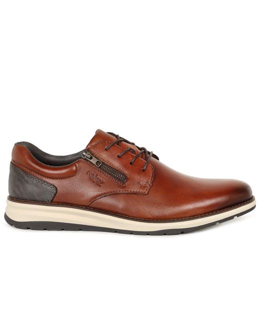 Rieker Brown Bowler Shoes for men