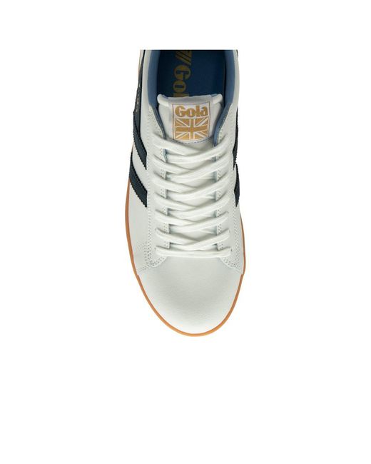 Gola White Equipe Ii Leather Trainers Size: 6 for men